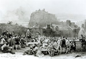 A Crowd Queues to Sign the National Covenant in Front of Grey Friar